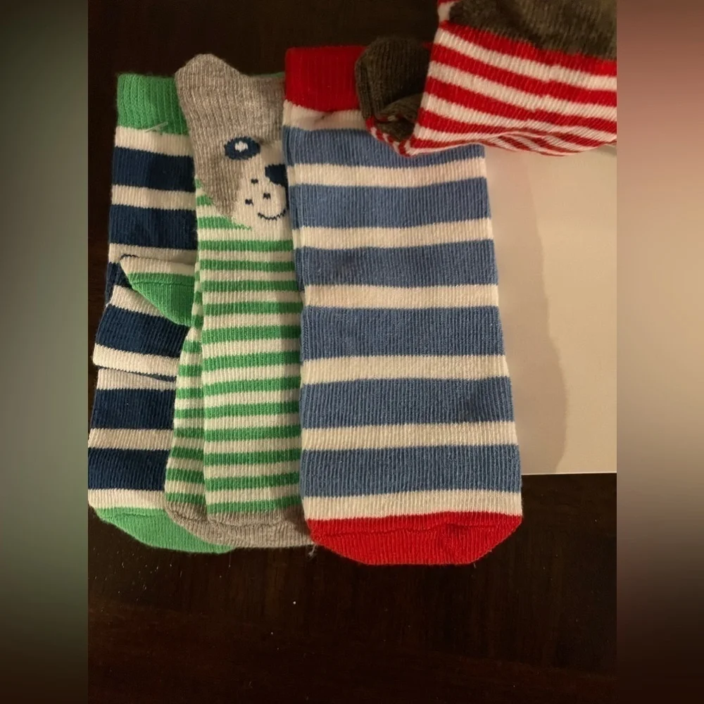 Tucker+Tate Baby Boy Socks—Size 6-12 Months—Assorted stripes and zoo animals